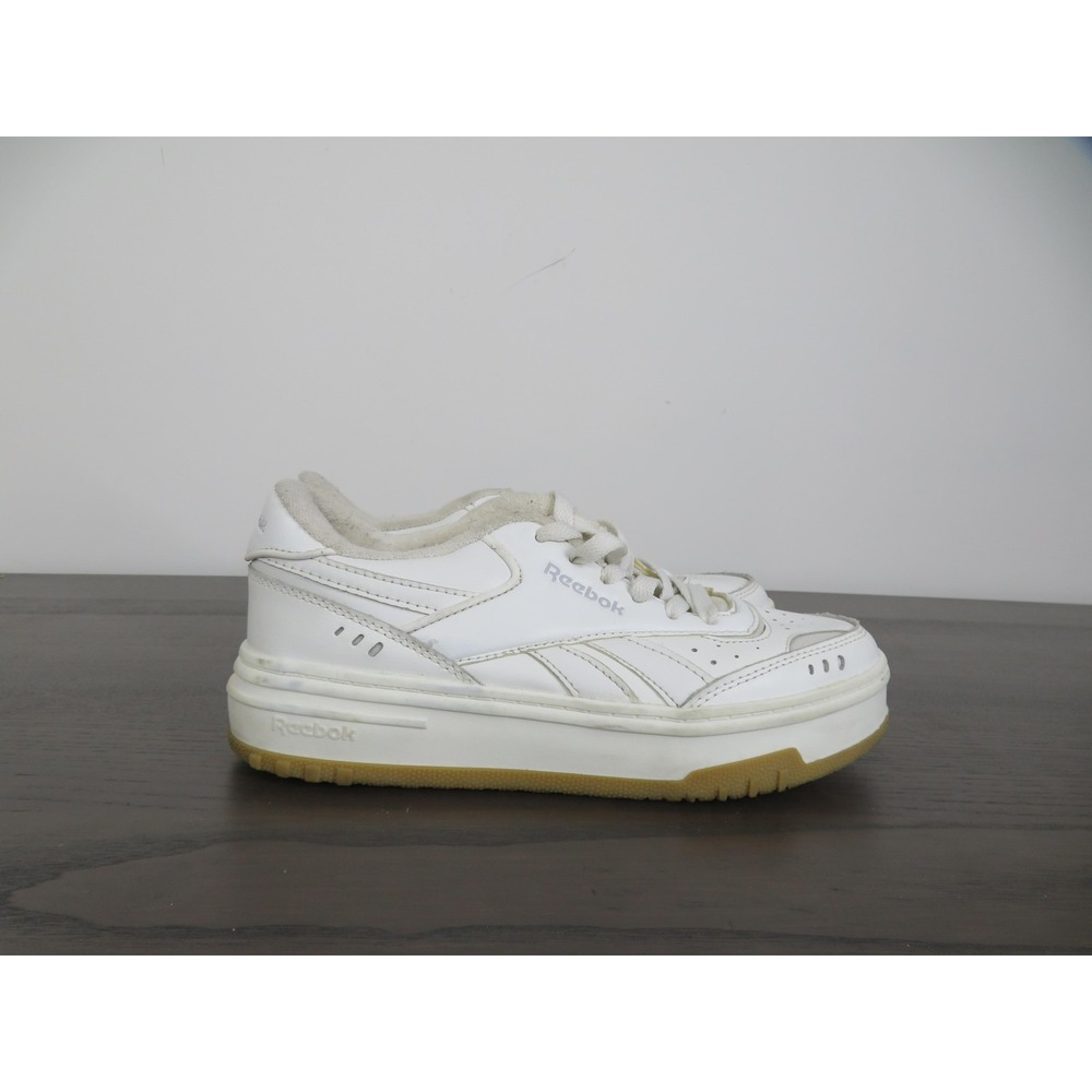 Reebok Club C Platform Shoes Womens 8.5 White Walking Sneakers Comfort Classic